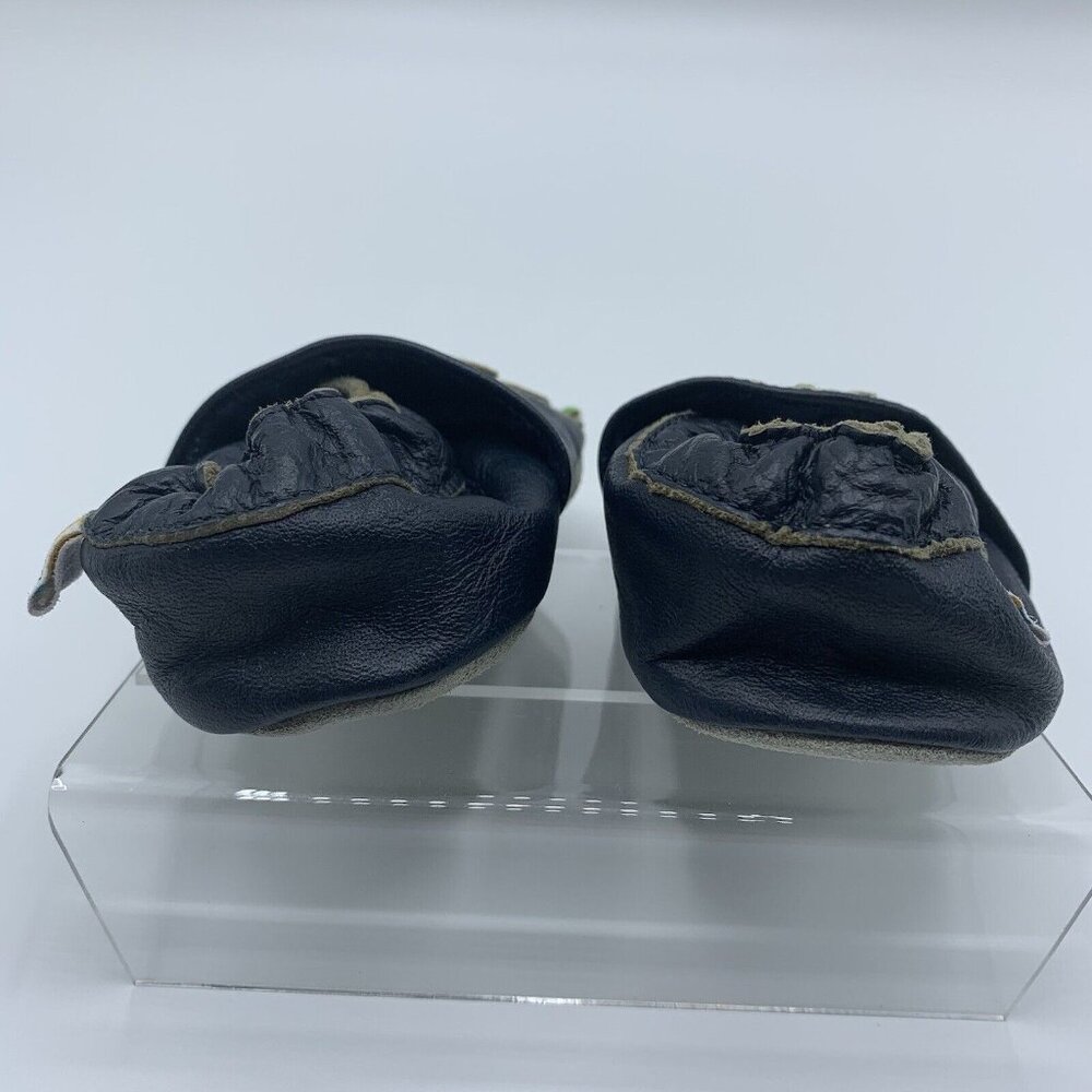 Mini Star Baby Shoes Slippers Boy Girl Size 0-6 Months Soft Sole Green Frog - Picture 6 of 7